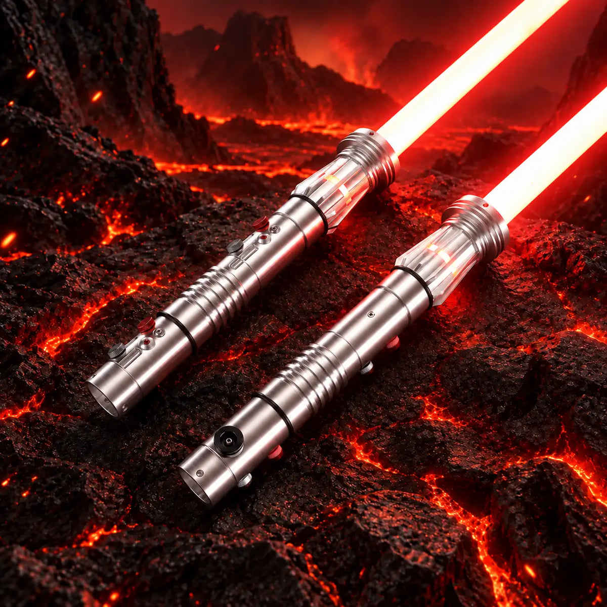 Maul DM  Lightsaber Two Hilts Two Blades